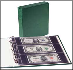 Small-size US and World Bank Note album w/slipcase LCA 63